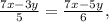 \frac{7x - 3y}{5} = \frac{7x - 5y}{6},