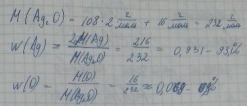 Масови частки елементив Ag2 O(с полным решением.)