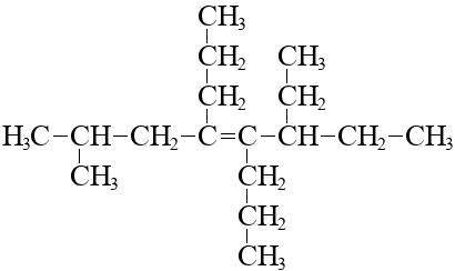 2-метил-6-этил-4,5-дипропил-октен-4 Написать нужно структурную формулу