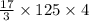 \frac{17}{3} \times 125 \times 4