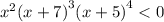 {x}^{2} {(x + 7)}^{3} {(x + 5)}^{4} < 0