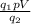 \frac{q_{1} pV}{q_{2} }