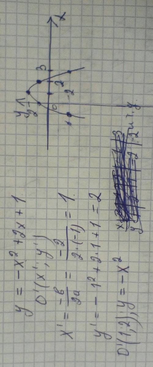 Постройте график функции y=-x2+2x+1По формулам 9кл