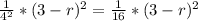 \frac{1}{4^2} *(3-r)^2 = \frac{1}{16}*(3-r)^2