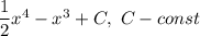 \dfrac{1}{2}x^{4}-x^{3}+C, \ C-const