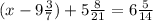 (x-9\frac{3}{7} )+5\frac{8}{21} =6\frac{5}{14}