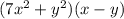 (7x^{2}+y^{2})(x-y)