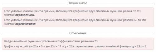 Укажи функции,графики которых параллельны графику линейной функции y=23x+9