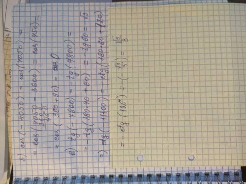 Обчислити КР-3 а) sin (-300) б) cos (-600 ) в) tg (-1350 ) г) ctg (-300 ) (3б.) 2.Знайти значення ви