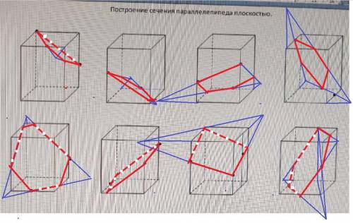 Построение сечения параллелепипеда плоскостью