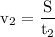 $\rm v_2=\frac{S}{t_2}