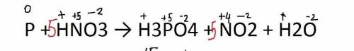 5. a) Укажите степень окисления вещества в уравнении: P + HNO3 + H₂O → H3PO4 + NOв) (i) Определите р