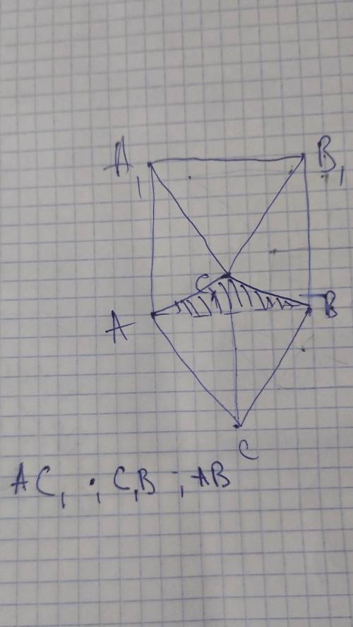 Даны призма АВСА1В1С1 и плоскость проходящая через прямые АС1 и АВ .Посторойте прямые ,по которым эт