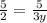 \frac{5}{2} = \frac{5}{3y}