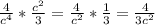 \frac{4}{c^4}*\frac{c^2}{3}=\frac{4}{c^2}*\frac{1}{3}=\frac{4}{3c^2}