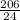 \frac{206}{24}