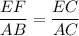 \dfrac{EF}{AB}=\dfrac{EC}{AC}