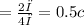 Т = \frac{2π}{4π} = 0.5c