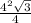 \frac{4^{2}\sqrt{3} }{4}