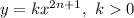 y=kx^{2n+1},\ k0