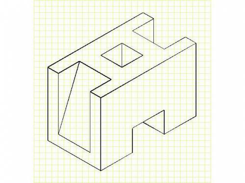 с инженерной графикой ( черчение) Нужно сделать объемную фигуру