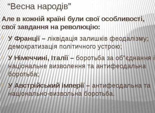 Наслідки Весни народів позитивні негативні