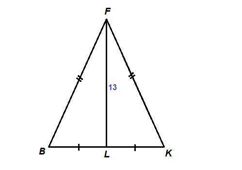 в равнобедренном треугольнике BFK с основанием BC провели медиану FLНайдите периметр треугольника BF