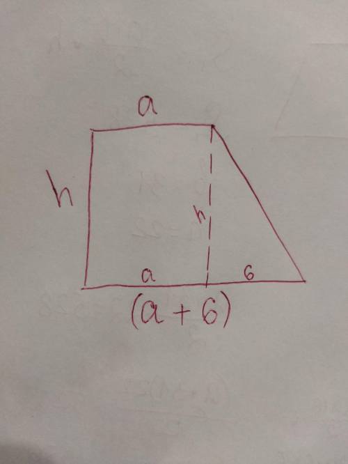 площадь прямоугольной трапеции равна 100 кв. см а её высота 6 см. Найти все стороны трапеции если од