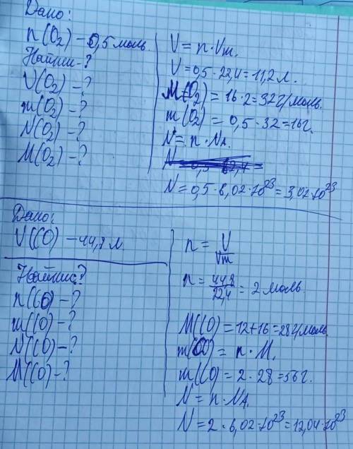 2 вариант о Задание 1. Заполни таблицу, оформи решение в виде задачи Веще Объем Колич Macc числ моля