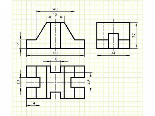 Будьте добры построить третью проекцию.тяжело вообразить.инженерная графика .
