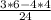 \frac{3*6-4*4}{24}