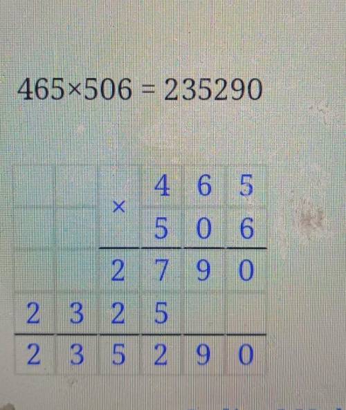 Можно ответы на примеры столбиком и правильно 1) 465*506= 2)328*406= 3)934*260= 4)2468*359= 5)1234