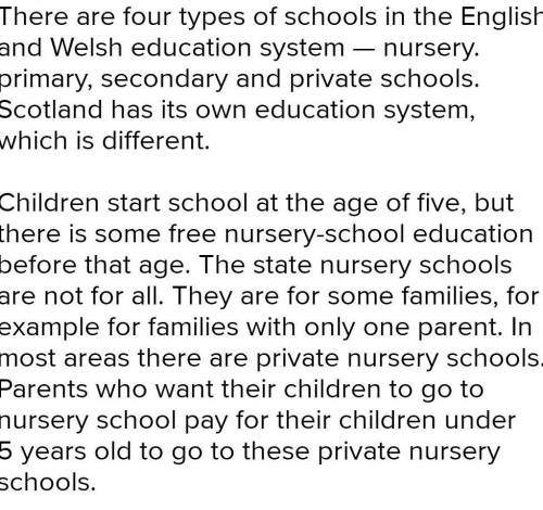 1 What types of schools are there in Eng- land and Wales?