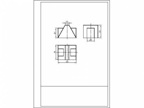 Построить три вида детали и нанести размеры. Формат А3