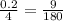 \frac{0.2}{4} = \frac{9}{180}