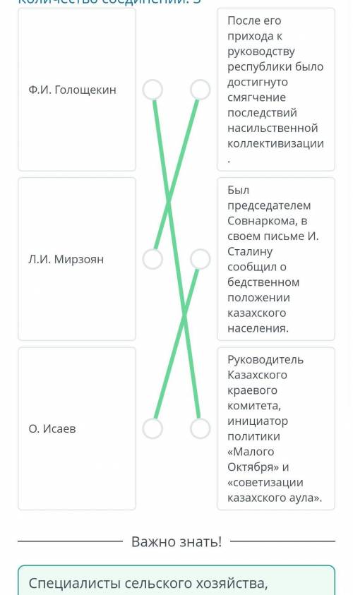 Соедини деятелей с их характеристикой. с Количество соединений: 3 После его прихода к руководству ре