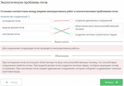 Экологические проблемы почв Сие проблемы Установи соответствие между видами мелиоративных работ и эк