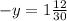 - y = 1 \frac{12}{30}