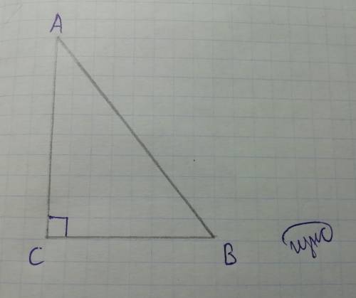 Для  прямоугольного треугольника  abcabc  (∠c=90∘∠c=90∘) запишите формулы синуса, кос