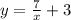 y=\frac{7}{x}+3