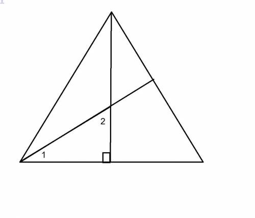 Под каким углом пересекаются любые 2 медианы равностороннего треугольника? объясните если не