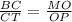 \frac{BC}{CT} = \frac{MO}{OP}