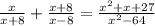 \frac{x}{x+8}+\frac{x+8}{x-8}=\frac{x^{2}+x+27}{x^{2} -64}