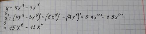 Решить произовдную y=5x^3-3x^5