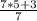 \frac{7*5+3}{7}