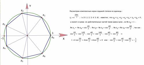 Cos2p/7+cos4p/7+cos6p/7=-1/2 докажите тождество.​