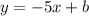 y=-5x+b