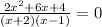 \frac{2x^2+6x+4}{(x+2)(x-1)}=0