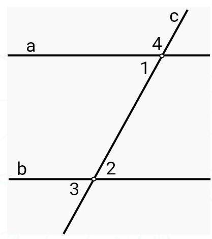 Углы, образованные при пересечении двух параллельных прямых секущейУпражнение 2Согласно чертежу, пря