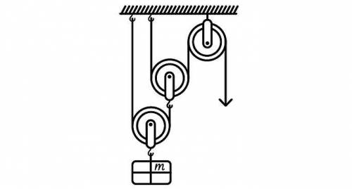 1)груз массой 4кг хотят поднять с конструкции из блоков какую силу нужно приложить,чтобы его поднять